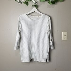 Soft Surroundings striped top 3/4 sleeves …